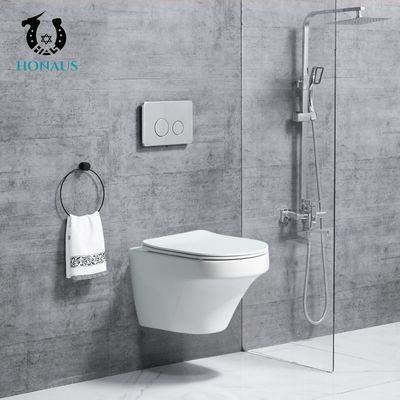 Washdown Flushing Wall Hanging Commode Rimless Wall Hung WC One Piece