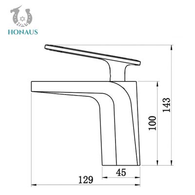 ISO Antique Black Hot And Cold Wash Basin Taps Waterfall Basin Faucet Set
