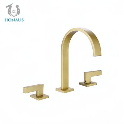 Black Gold Waterfall Basin Mixer Tap Gravity Casting Hot Cold Water Wash Basin