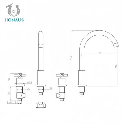 Classic Wash Basin Faucet Mixer Honeycomb Aerator 2KG Premium Brass Body
