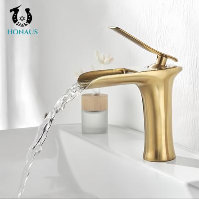 Multi Colors Wash Basin Faucet Brass Body Modern Customizable Electroplated Surface